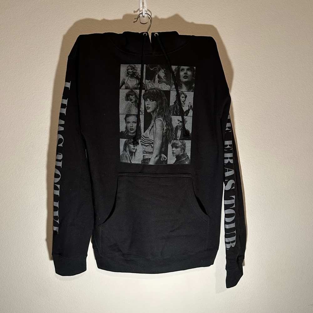 Taylor Swift Eras Tour Black Hoodie Small